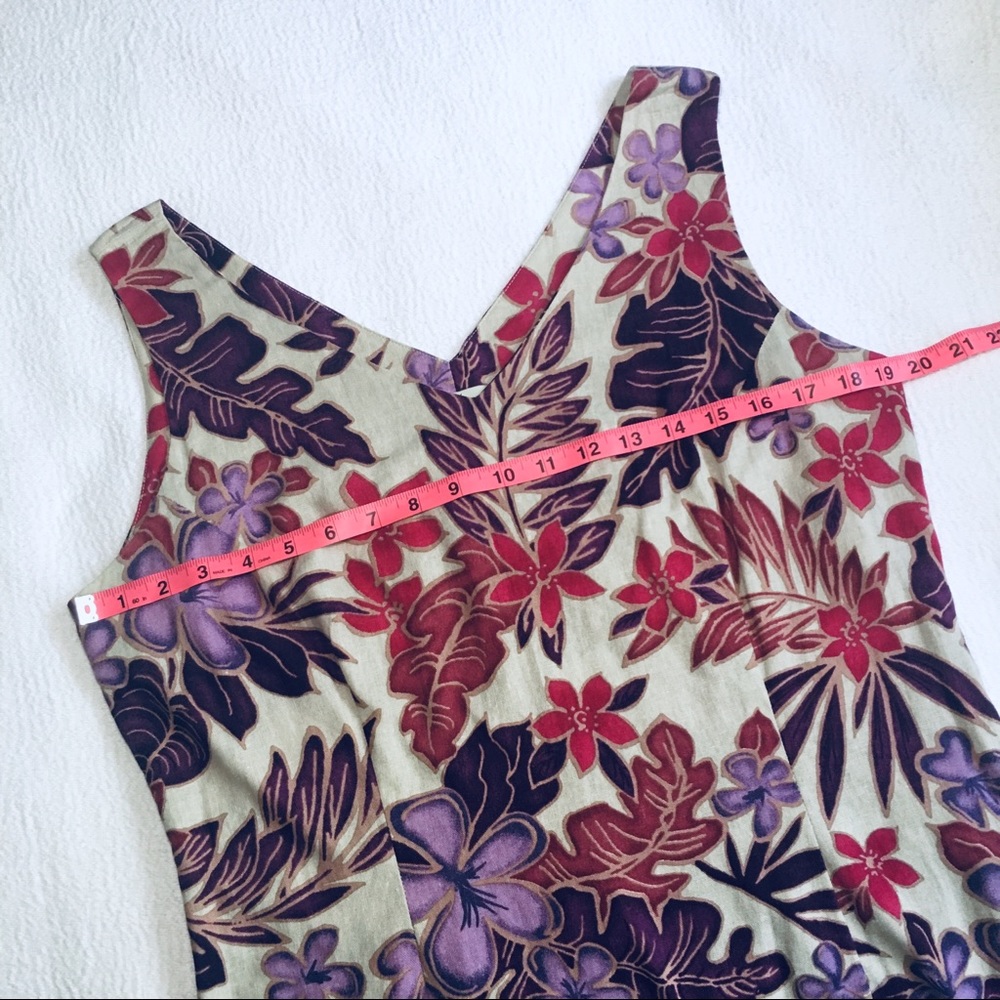 Hawaiian Linen Dress Size 14 - Picture 7 of 8